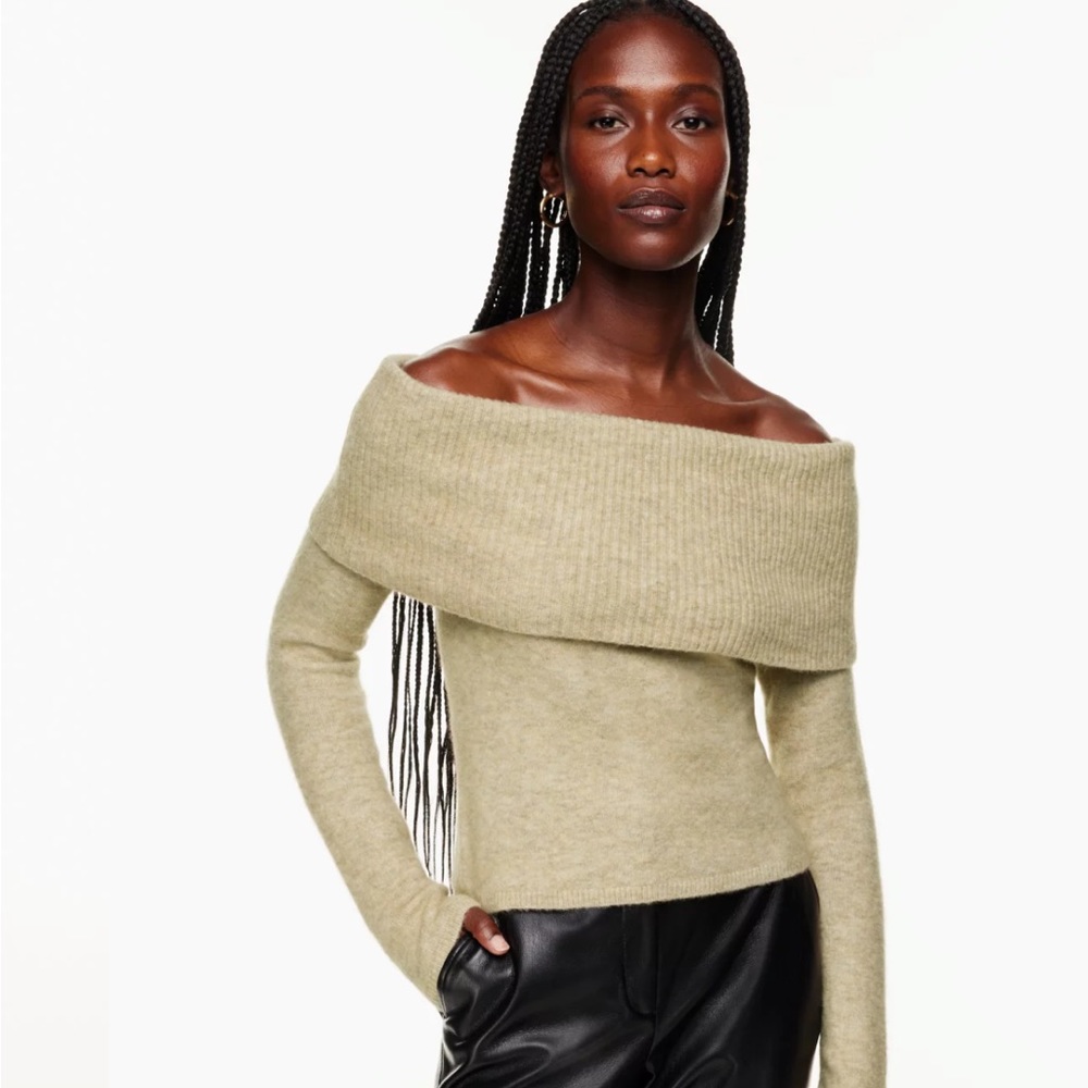 Aritzia Wilfred off the shoulder sweater